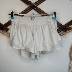 Lululemon White Hotty Hot Athletic Shorts